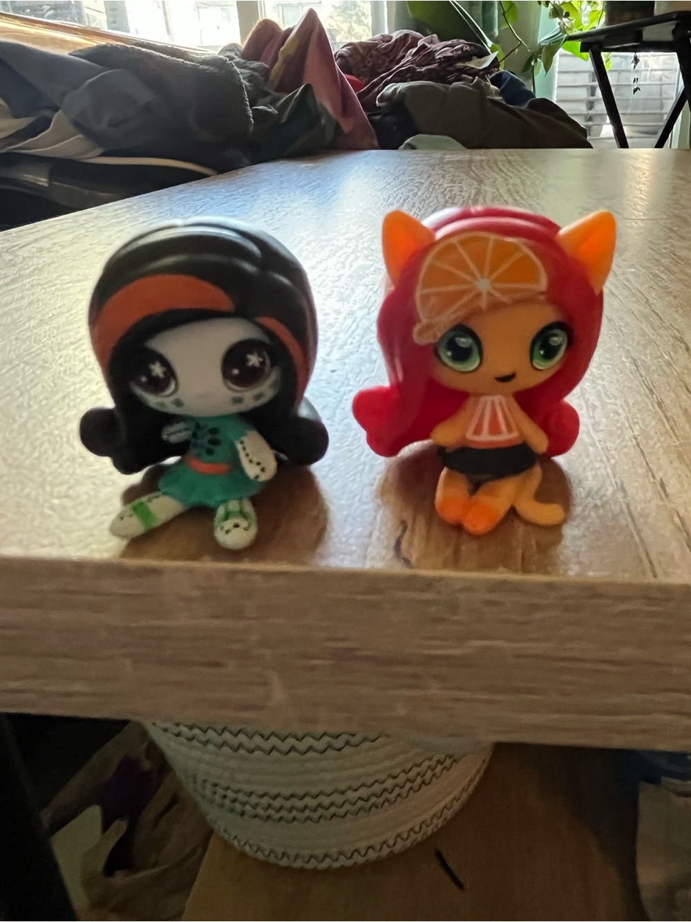 monster high Orange & Black and Red & Teal Mini Dolls